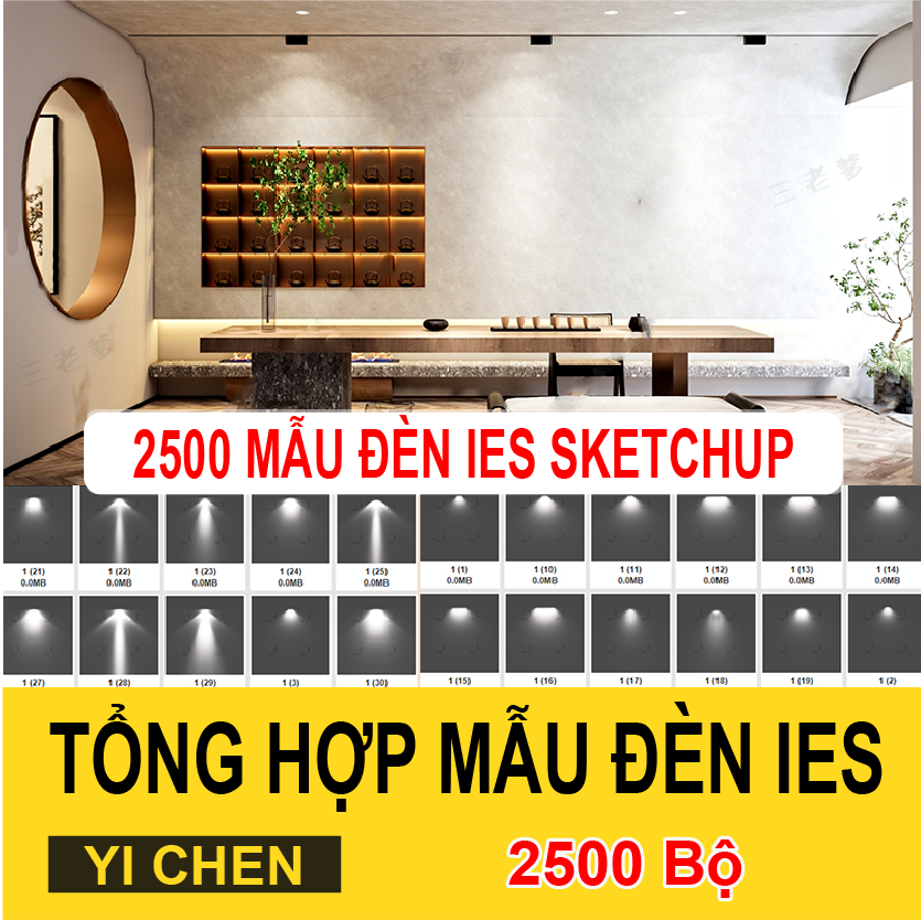 S1130 - 2500 Đèn IES Sketchup - Sketchup Chinese